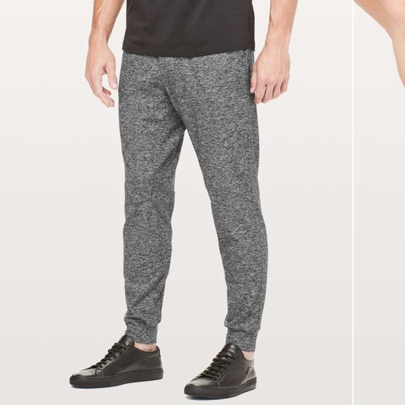 Lululemon Intent Jogger Pants Rulu Heathered Black Gray Sweatpants - Picture 1 of 12